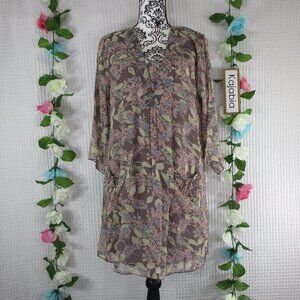ADINI Long Sleeve Floral Tunic Dress Size L1-(XL)